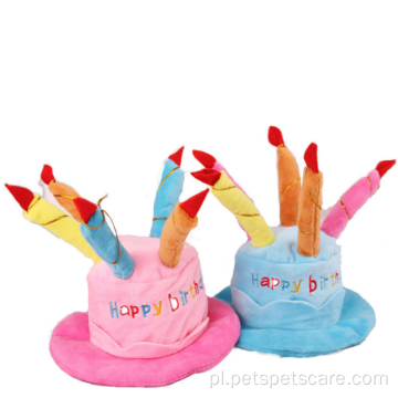 Tort urodzinowy kot Teddy urodzinowy kapelusz dla zwierząt domowych
